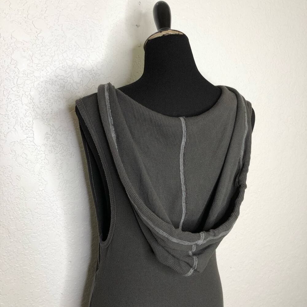 R&R Surplus charcoal gray hooded thermal tank maxi dress size Medium NWT - Picture 11 of 16